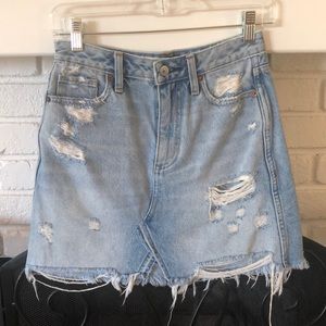 Abercrombie & Fitch distressed  denim skirt